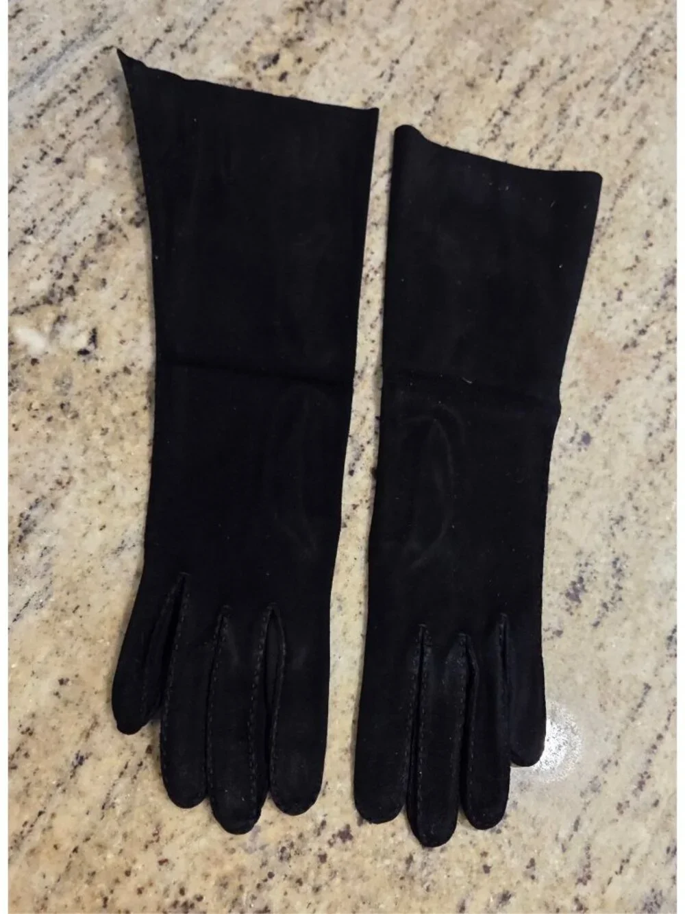 Vintage Womens Size S 6.5 Black Suede Formal 13